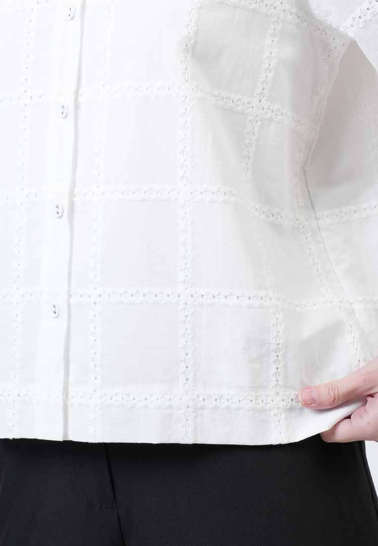 Patricia Scalloped Eyelet Blouse