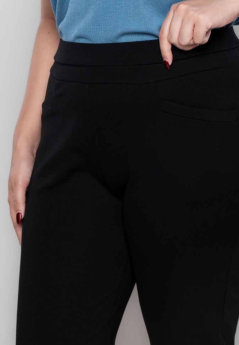 Milly Plus Size Zetta Spandex Pants with Pockets