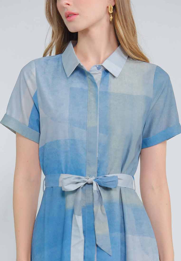 Zafira Button-down Dress with Adjustable Belt