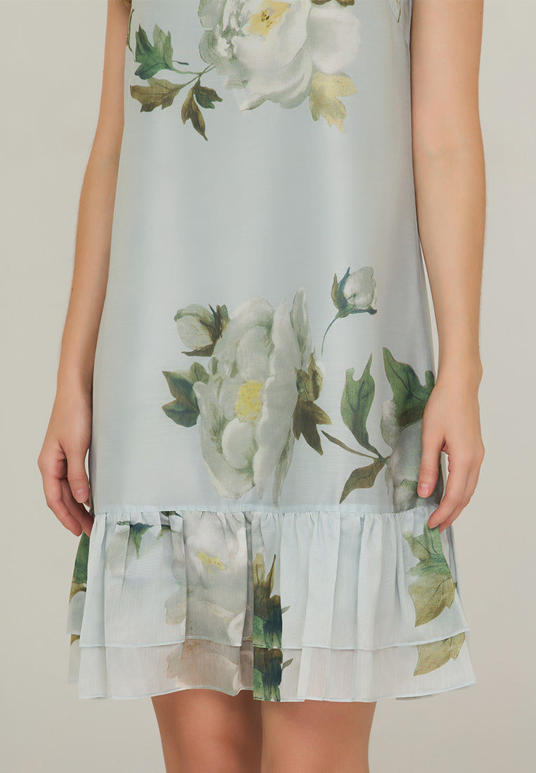 Adellina Sleeveless Dress in Floral Print