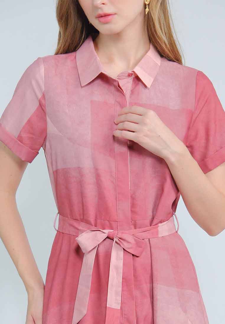 Zafira Button-down Dress with Adjustable Belt
