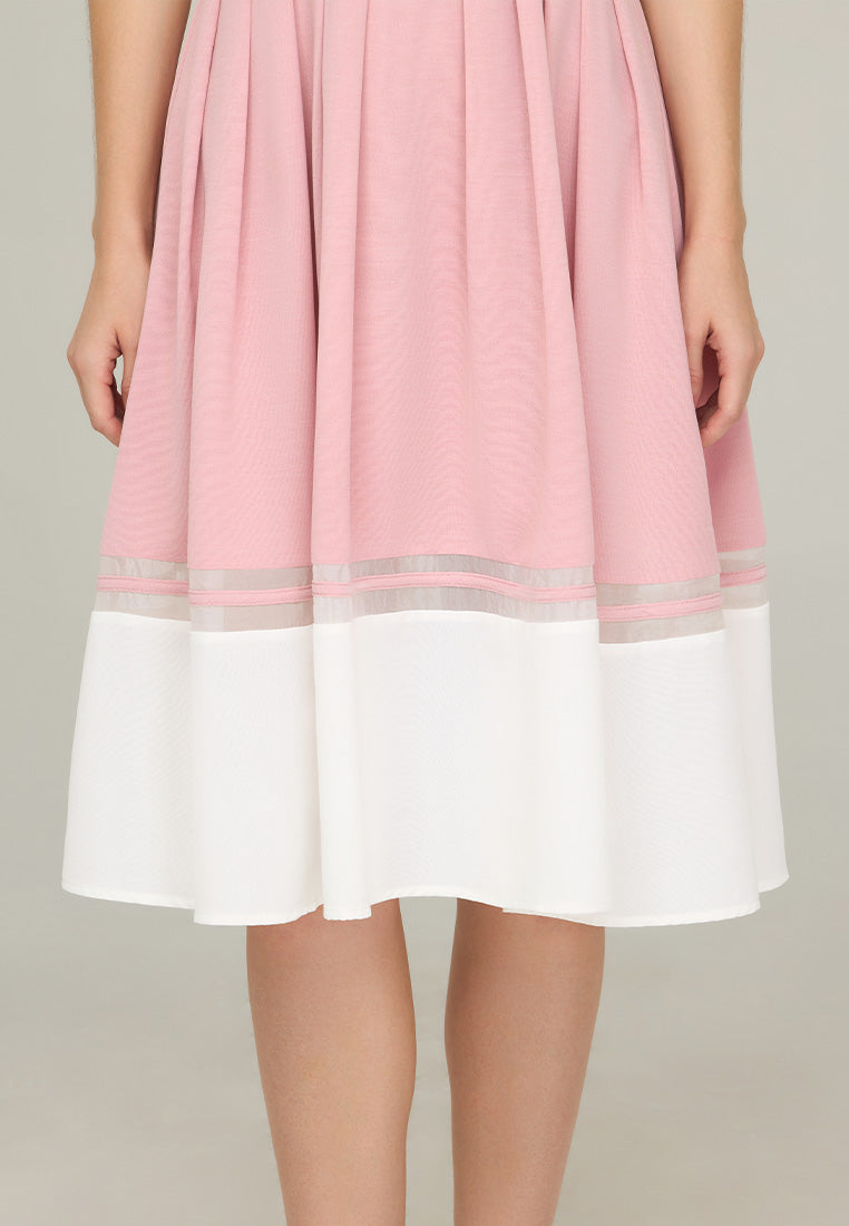 Tanaia Sleeveless Dress with Contrast Hem Detail
