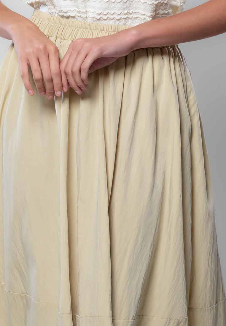 Nyssaia Shirred A-line Skirt