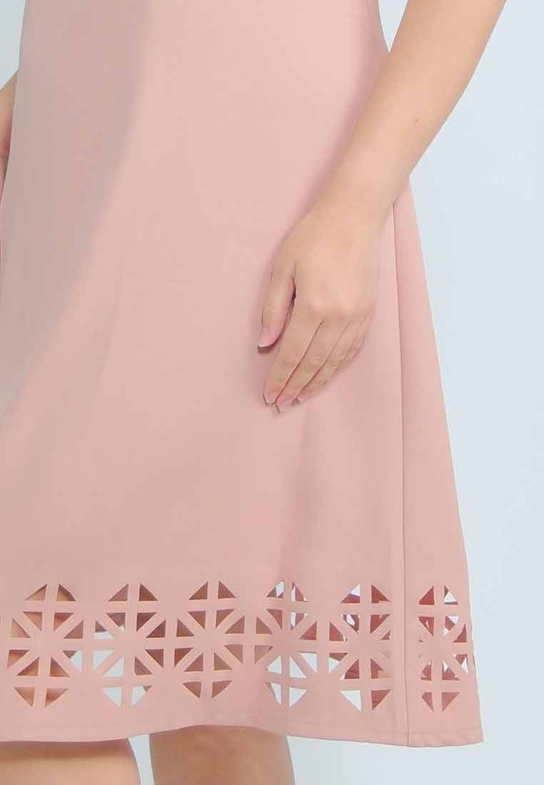 Milly Plus Size Leilah A-line Dress with Laser Cut