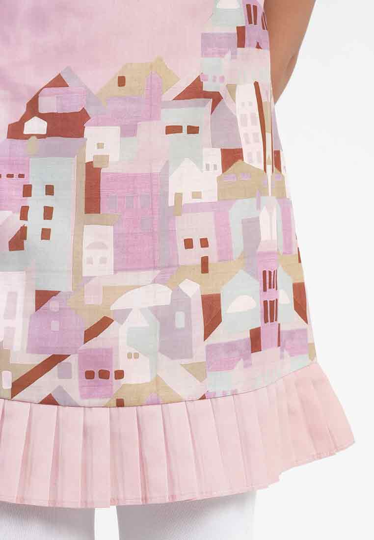 Treehouse Scavina Town Print Girl's Dress