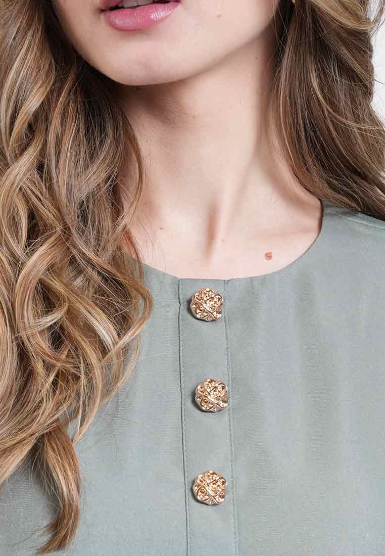 Grace Embroidered-Hem Sleeveless Dress