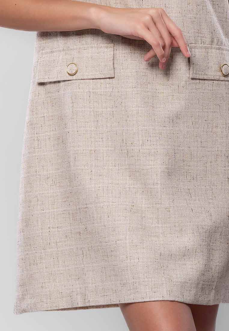 Bellamy Tweed Shift Dress with Front Pockets