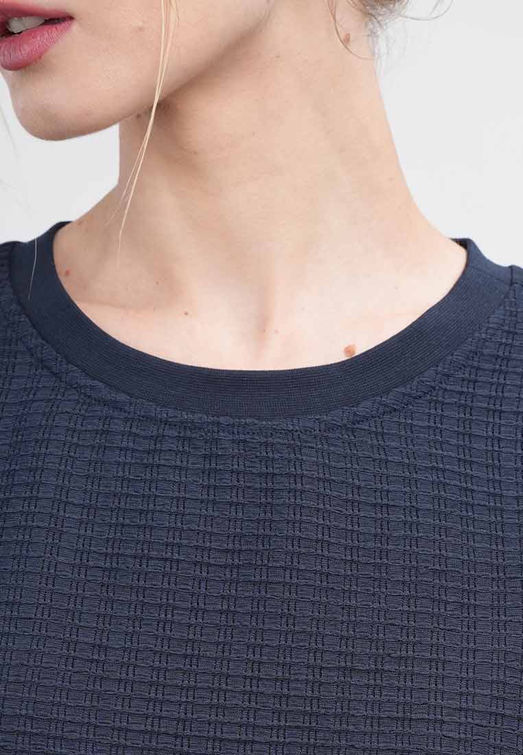 Vera Textured Woven Top with Short Puff Sleeves