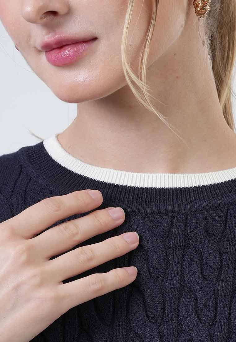 Clarisse Contrast Tipped Knit Top