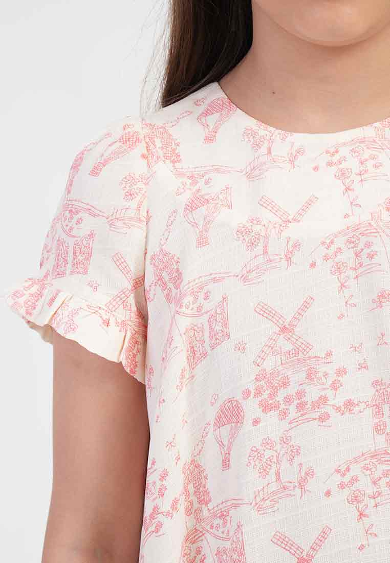 Treehouse Mayla Windmill & Balloon Print Girl's Dress