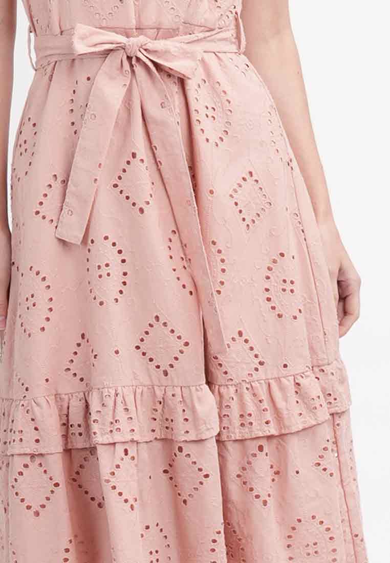 Elise Eyelet Tiered Midi Dress