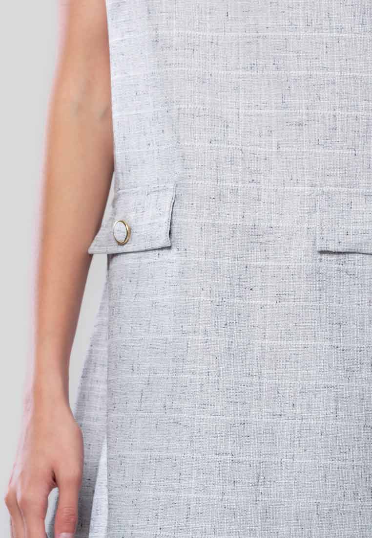 Bellamy Tweed Shift Dress with Front Pockets