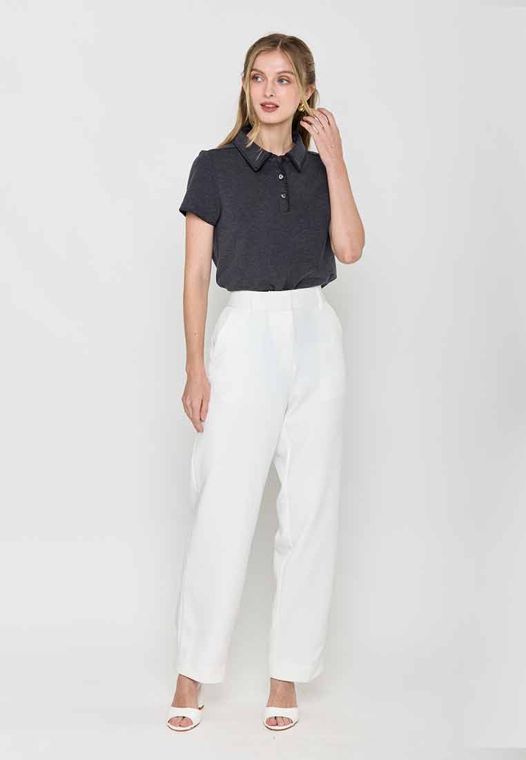 Jovie Collared Stitch Knit Top
