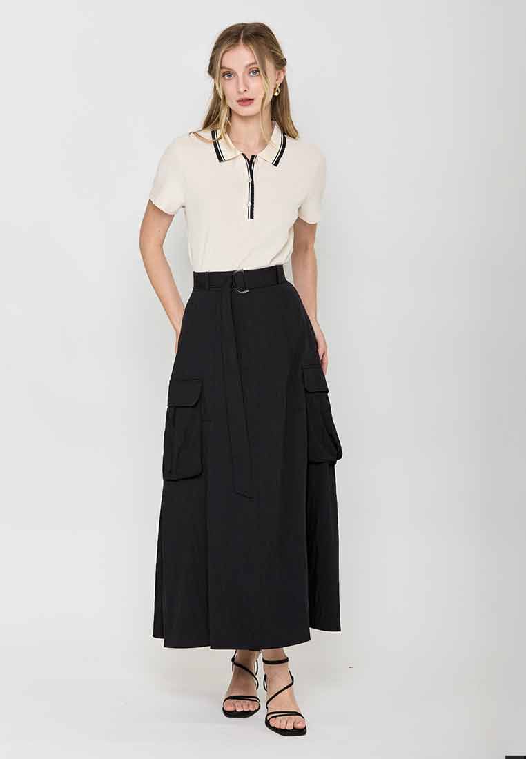 Isla Cargo Belted Maxi Skirt