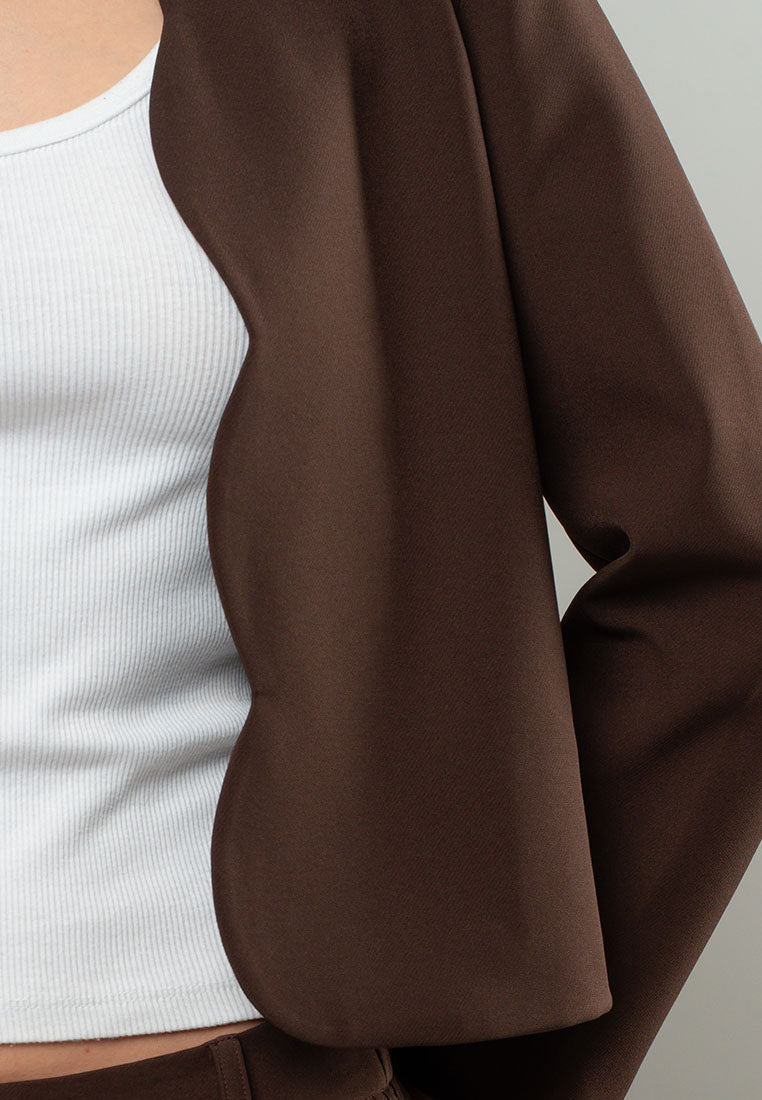 Rhian Scalloped Cropped Blazer