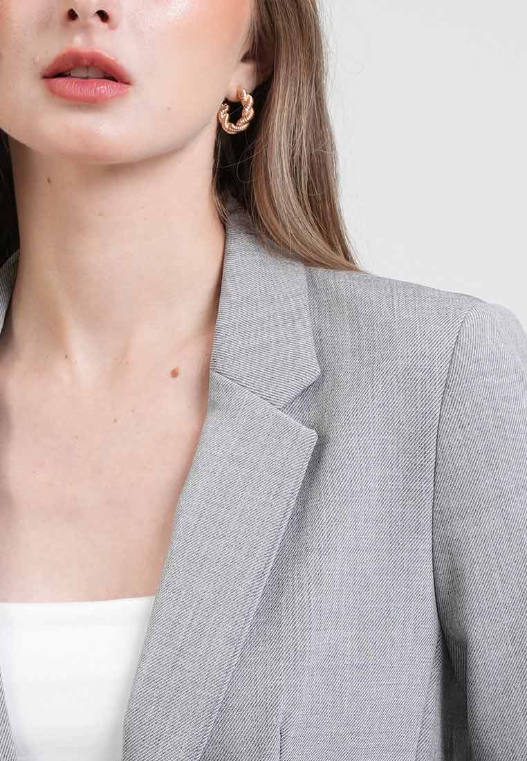 Frances Notched Lapel Button Blazer