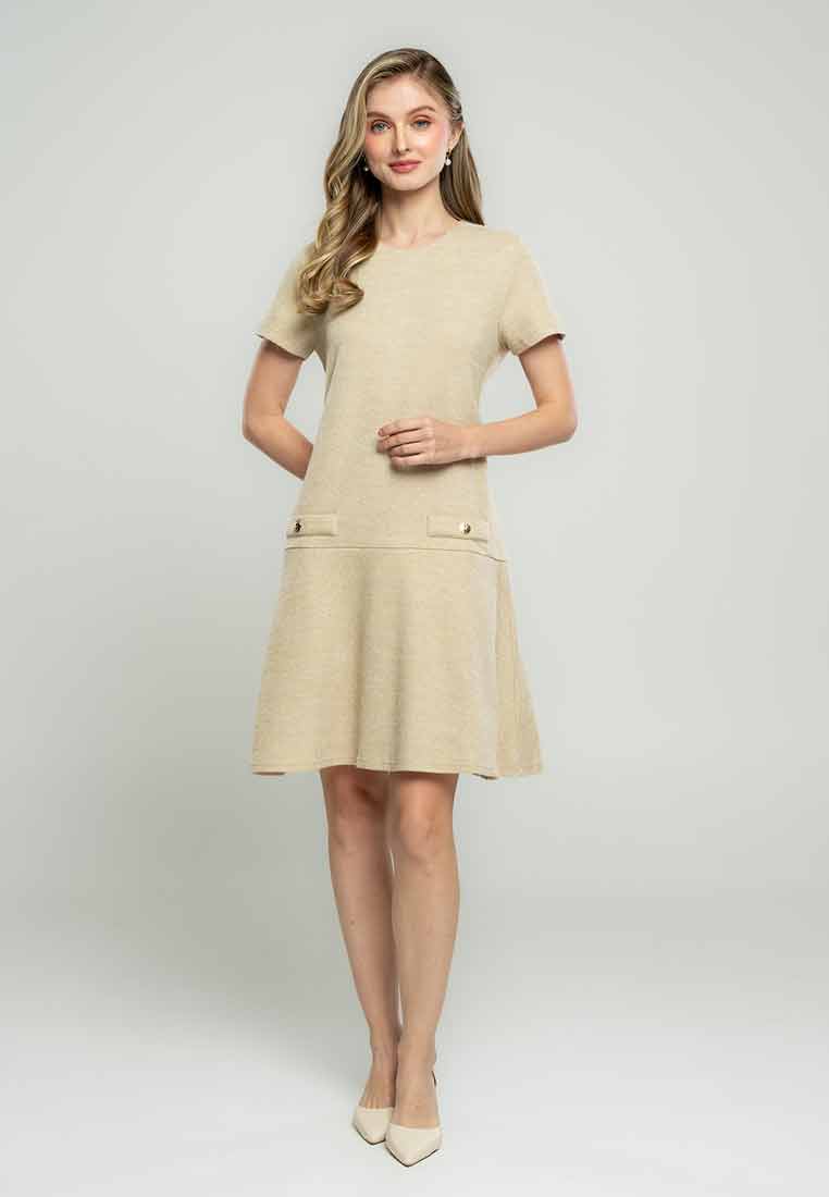 Finley Textured Knit Dress with Pocket Detail