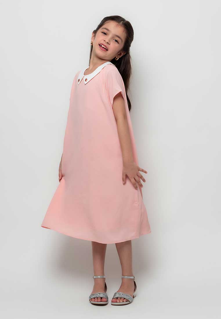 Treehouse Felishia Collared Dress  with Flower Pin