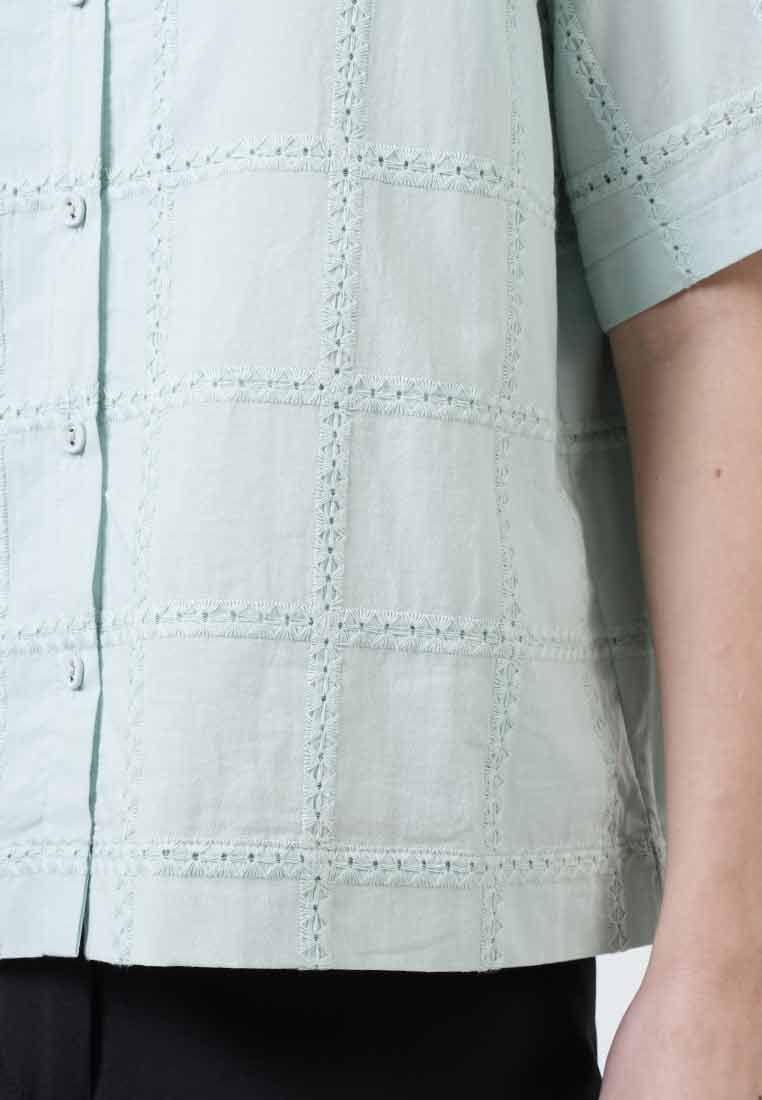 Patricia Scalloped Eyelet Blouse