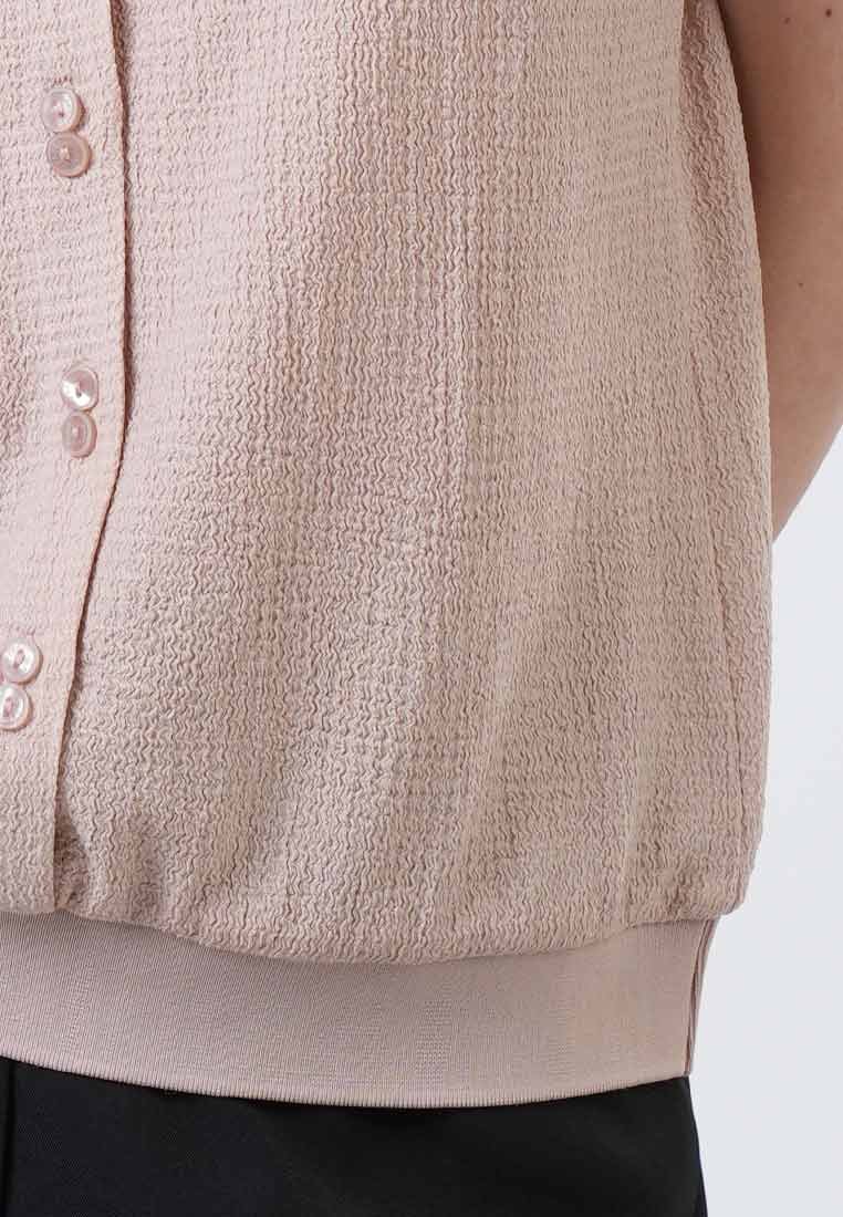 Nola Sleeveless Knit Polo Blouse