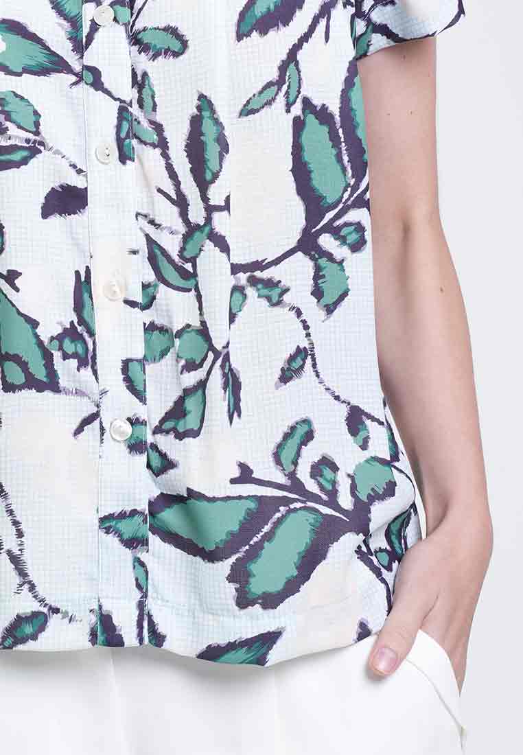 Darria Button-Down Floral Top