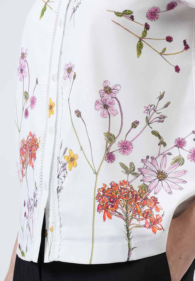 Celeste Botanical Button-Down Top