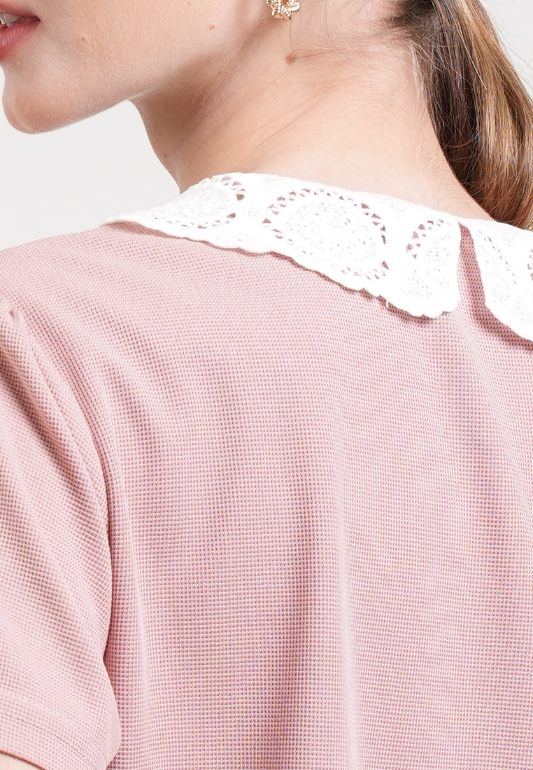 Gretchen Piped Quarter-Zip Top