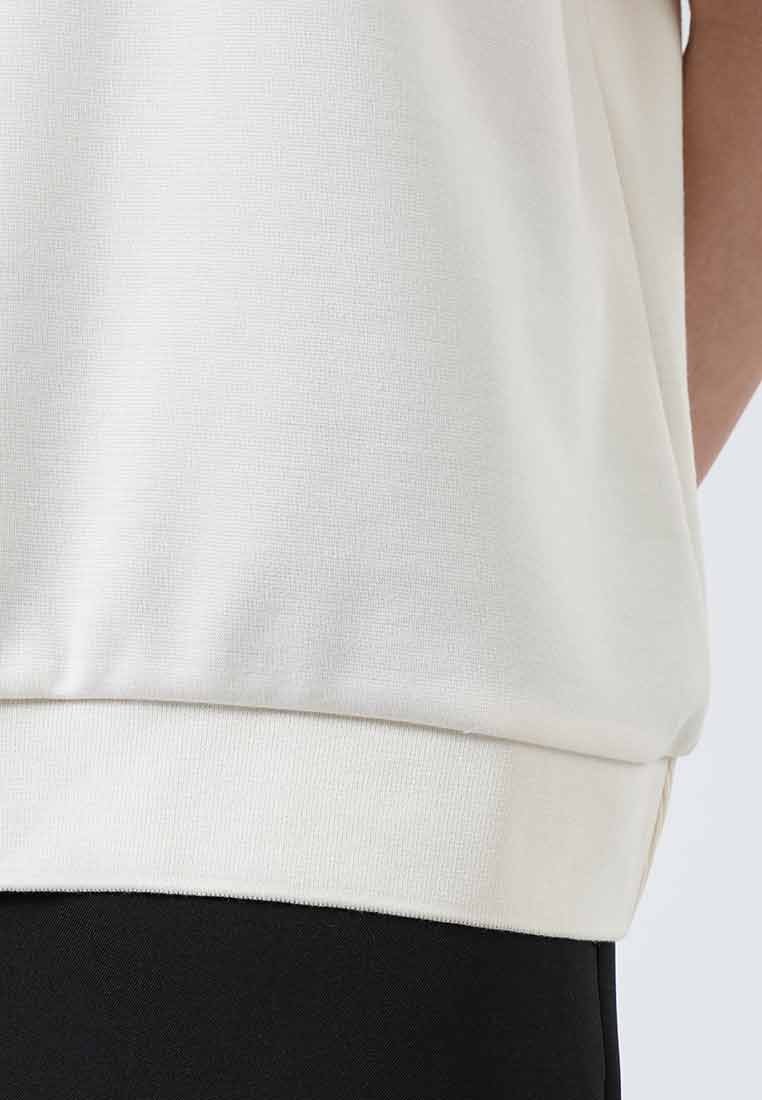 Gwenneth Petal-Edge Collared Knit Top