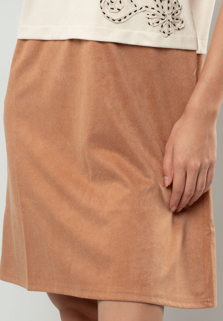 Stella Two-Tone Floral Appliqué Shift Dress