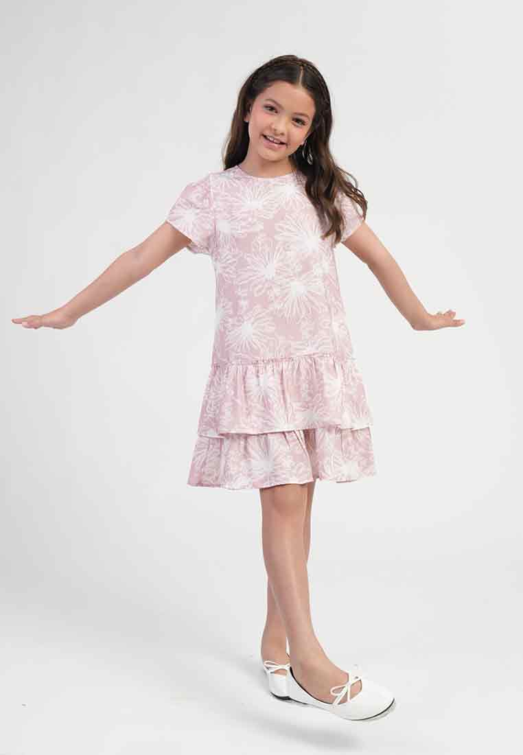 Treehouse Rosemary Floral Tiered Girl's Dress