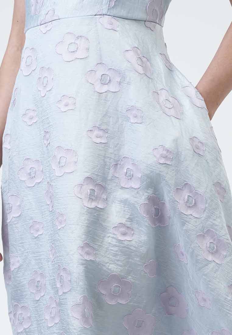 Hailey Burn-Out Floral Midi Dress