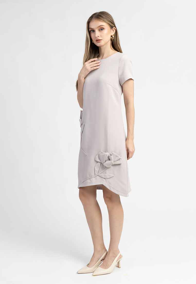Rosalia 3D Floral Shift Dress