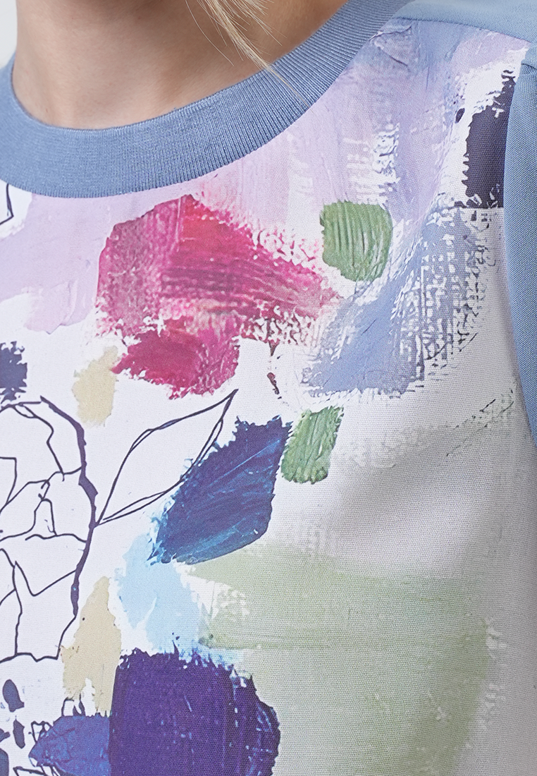 Miranda Vibrant Painterly Bloom Top