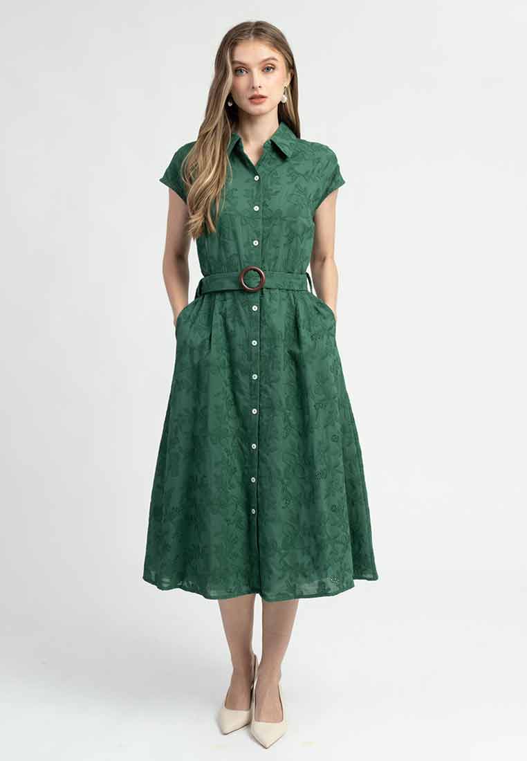 Felicity Embroidered Shirt Dress