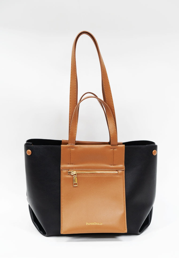 Chloe Color-Block Tote Bag
