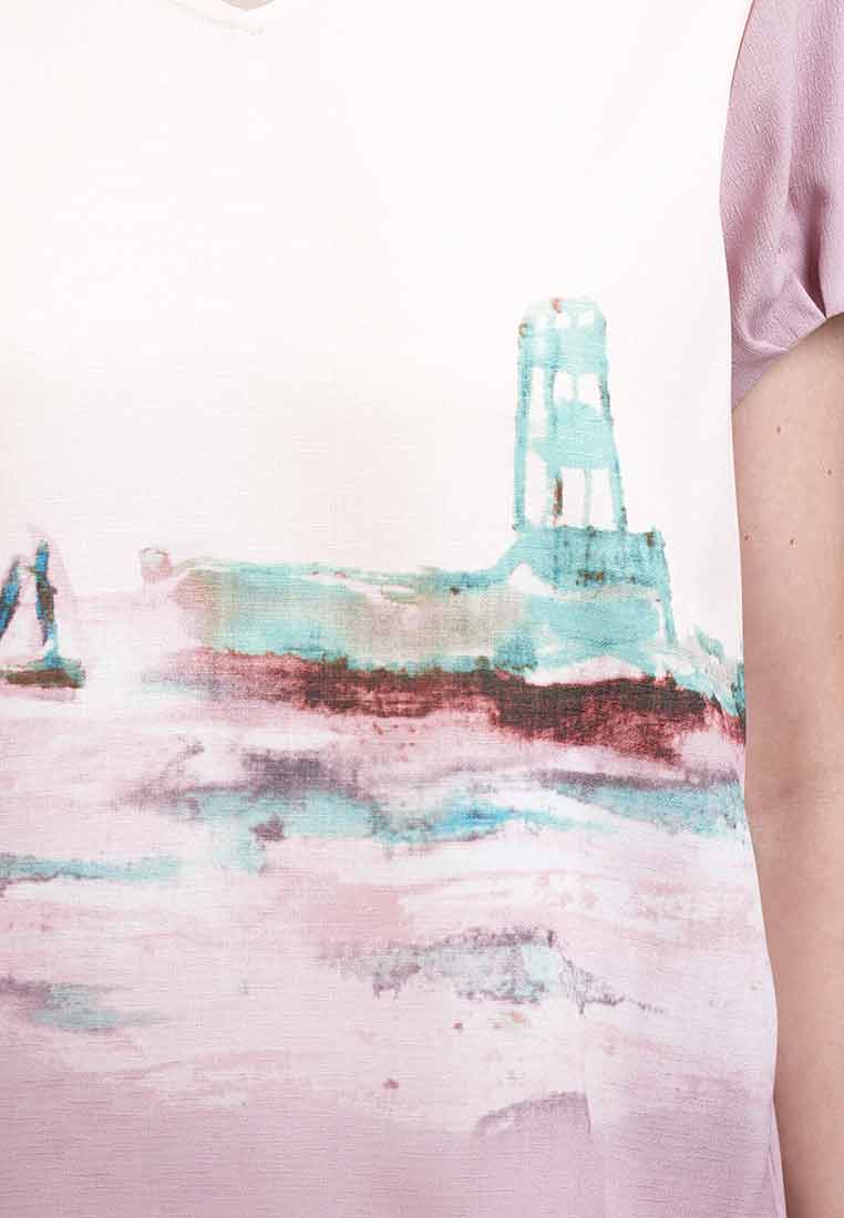 Maris Landscape Peplum Blouse