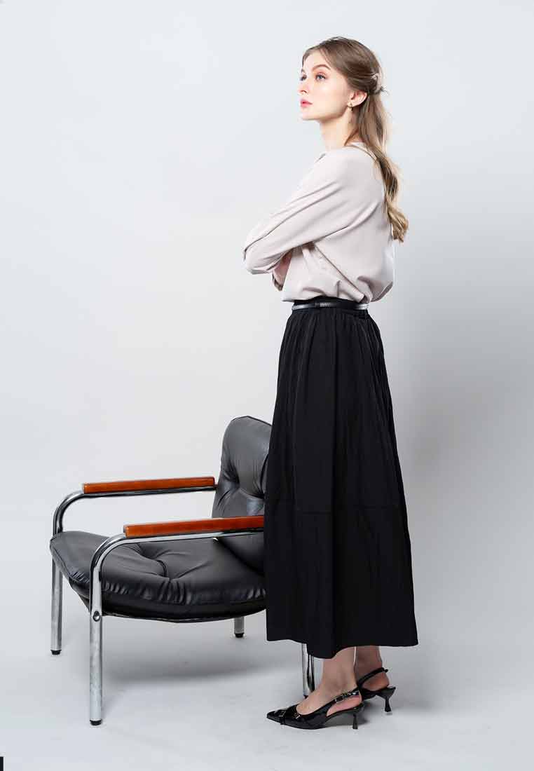 Nyssaia Shirred A-line Skirt
