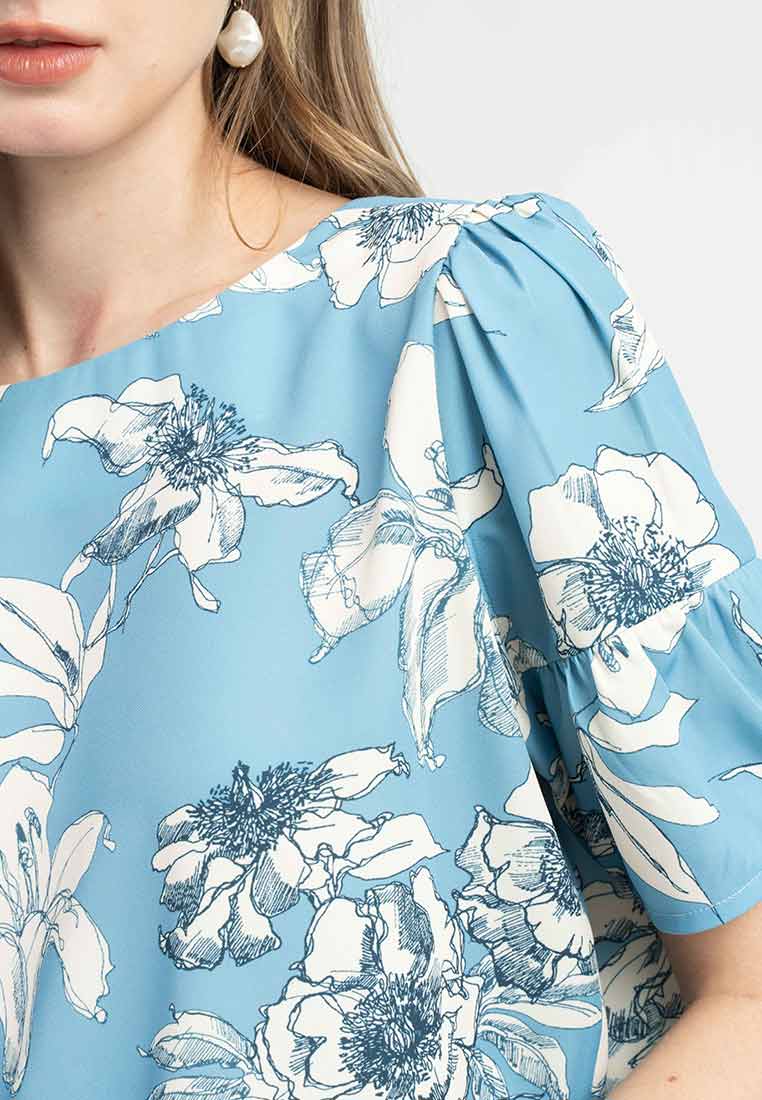 Nadine Floral Button-Up Blouse