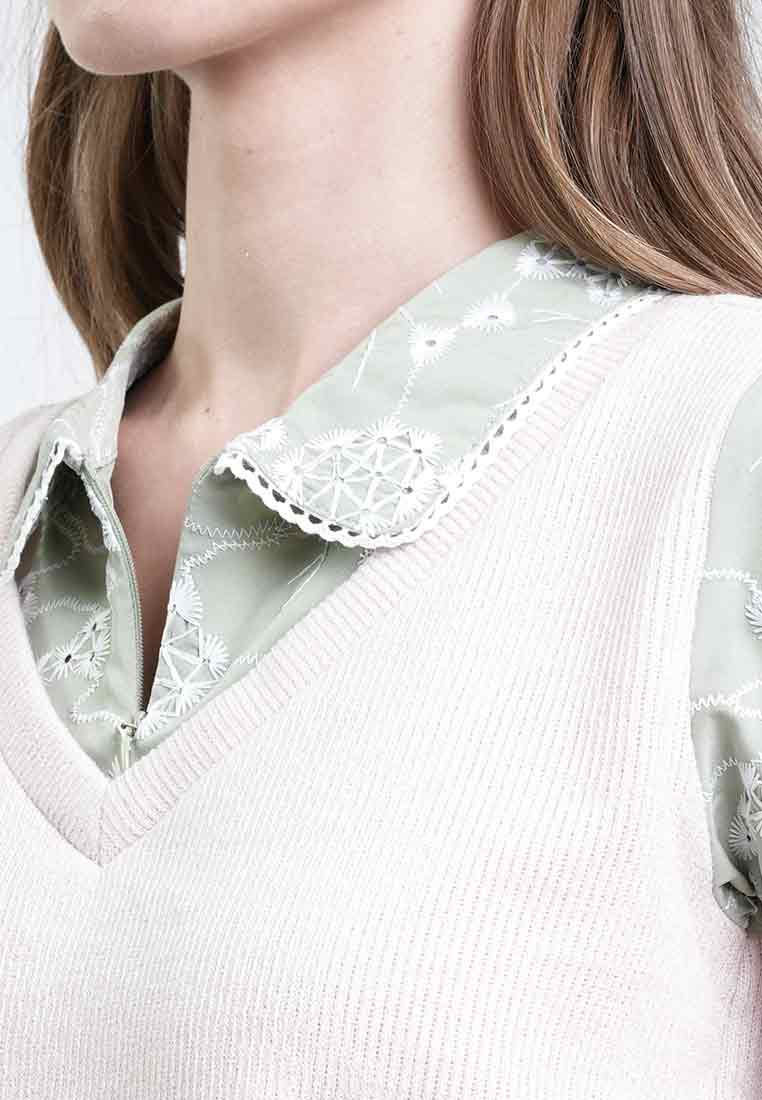 Aria 2-in-1 Knitted Vest Blouse