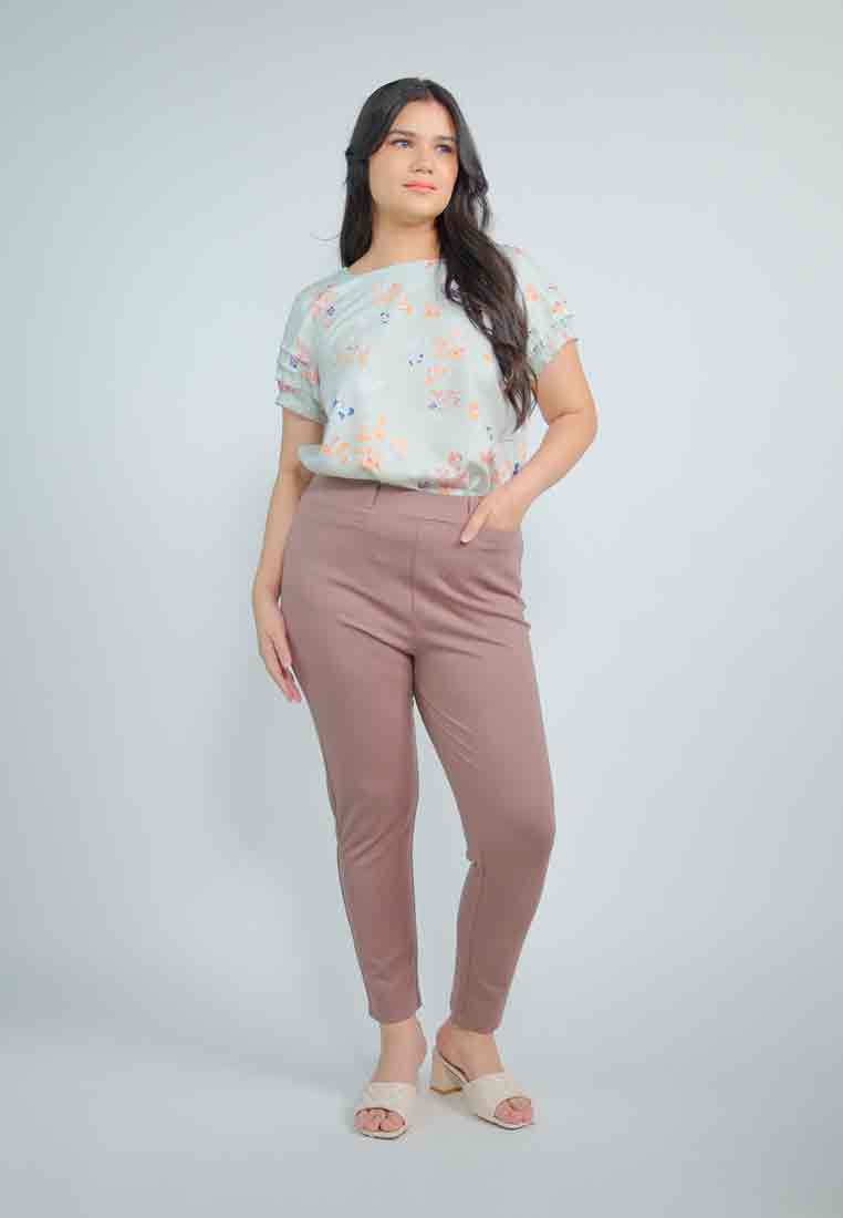 Milly Plus Size Levy Spandex Pants with Pocket Detail