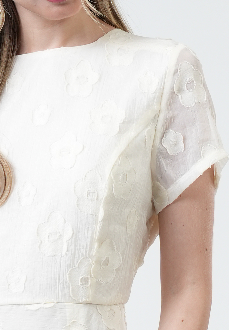 Hailey Burn-Out Floral Midi Dress