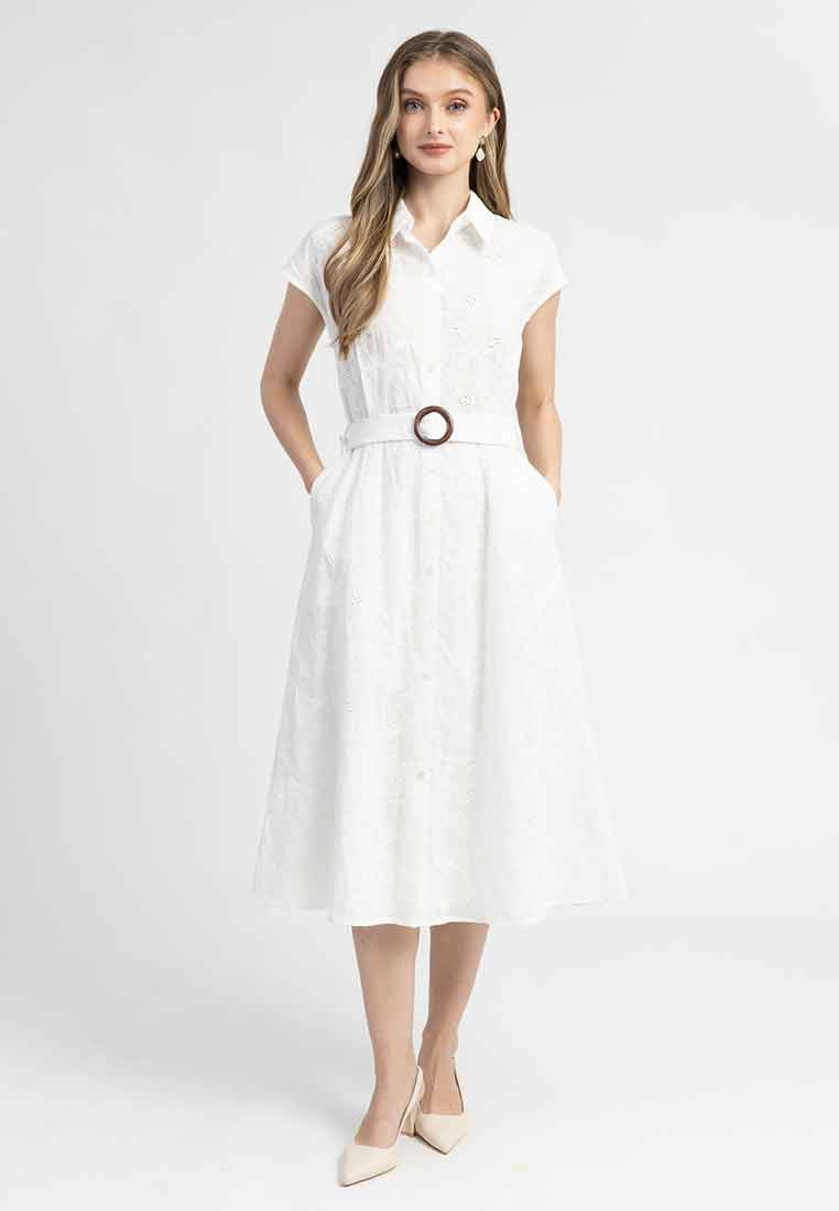 Felicity Embroidered Shirt Dress