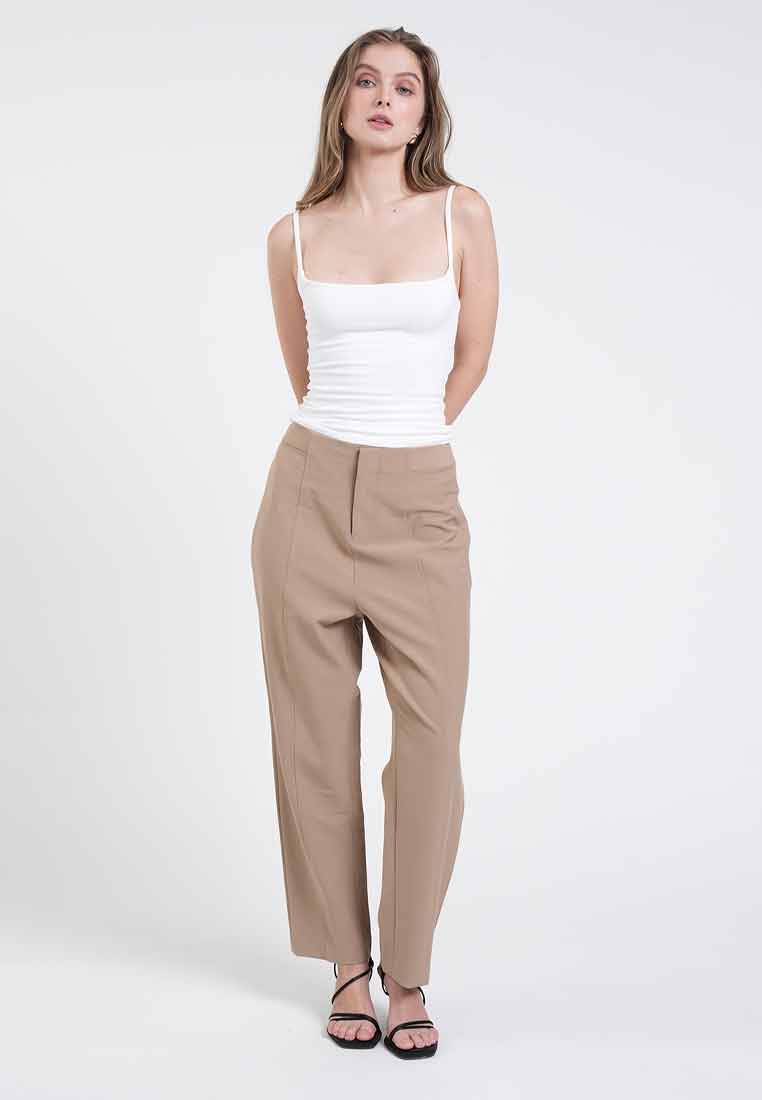 Tara High-Waisted Straight Pants