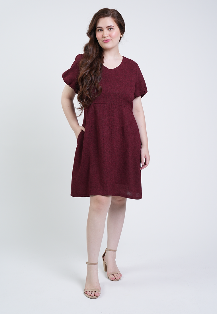 Milly Plus Size Angelina Flutter Sleeve Tweed Dress