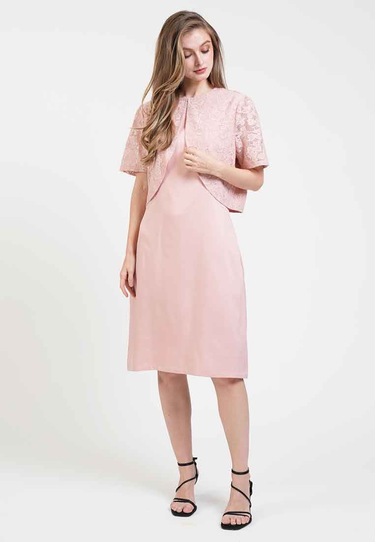 Penelope Detachable Bolero Midi Dress
