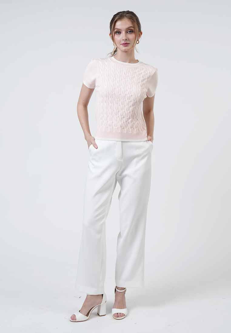 Clarisse Contrast Tipped Knit Top