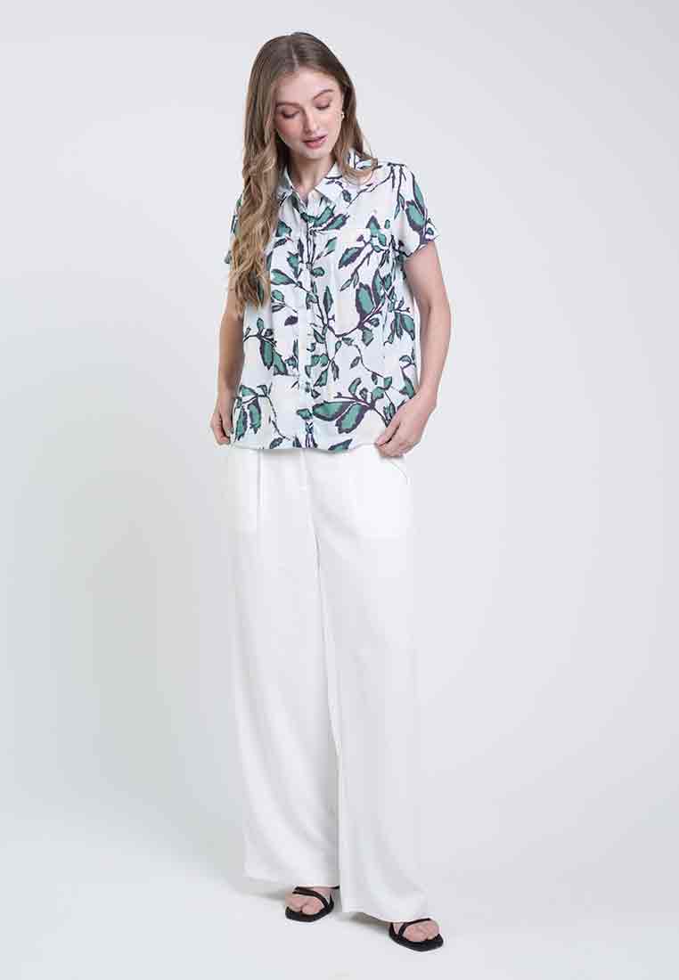 Darria Button-Down Floral Top