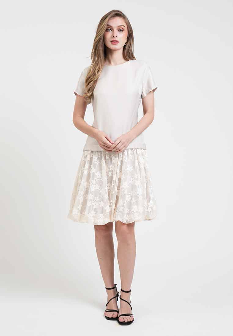 Sophie Floral Laced Midi Dress