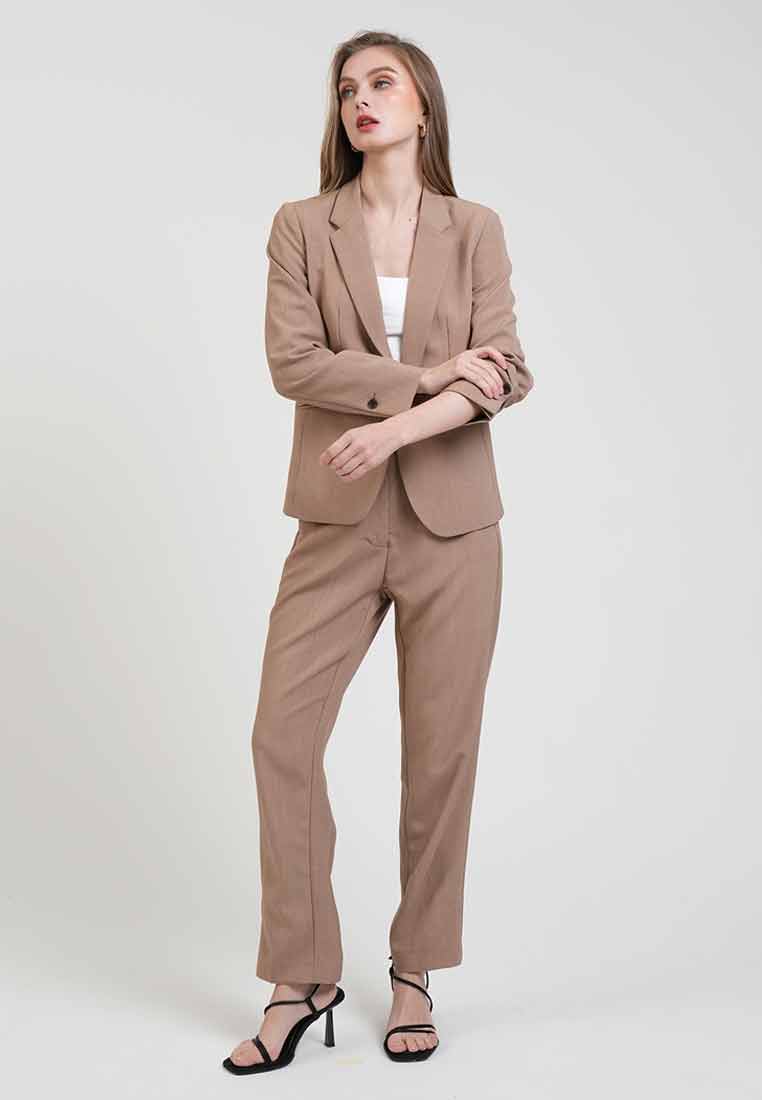 Frances Notched Lapel Button Blazer