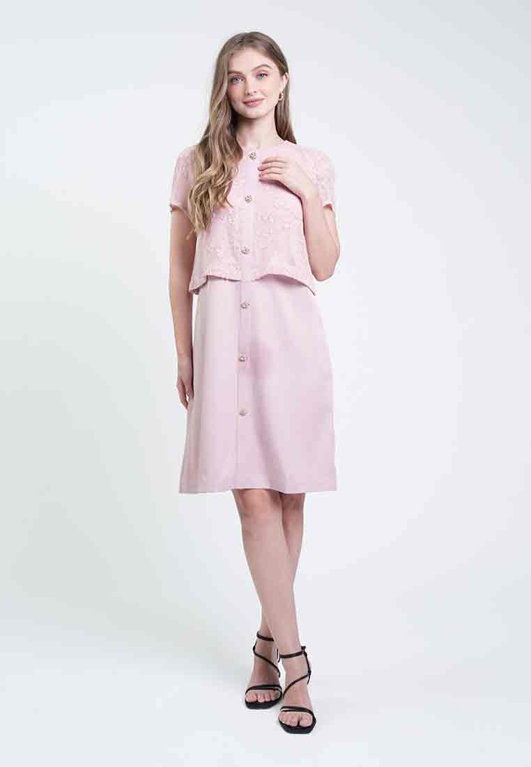 Gwendolyn Layered Twill Dress